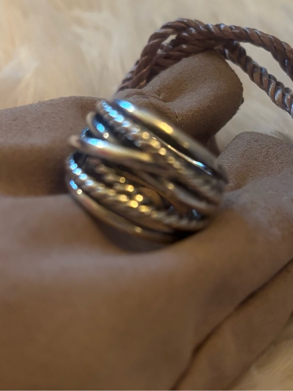 David Yurman Sterling Multi-Band Twist Ring - Silver